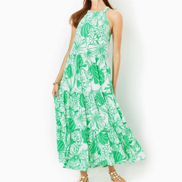 Lilly Pulitzer Beccalyn Halter Maxi Dress - Picture 1 of 10